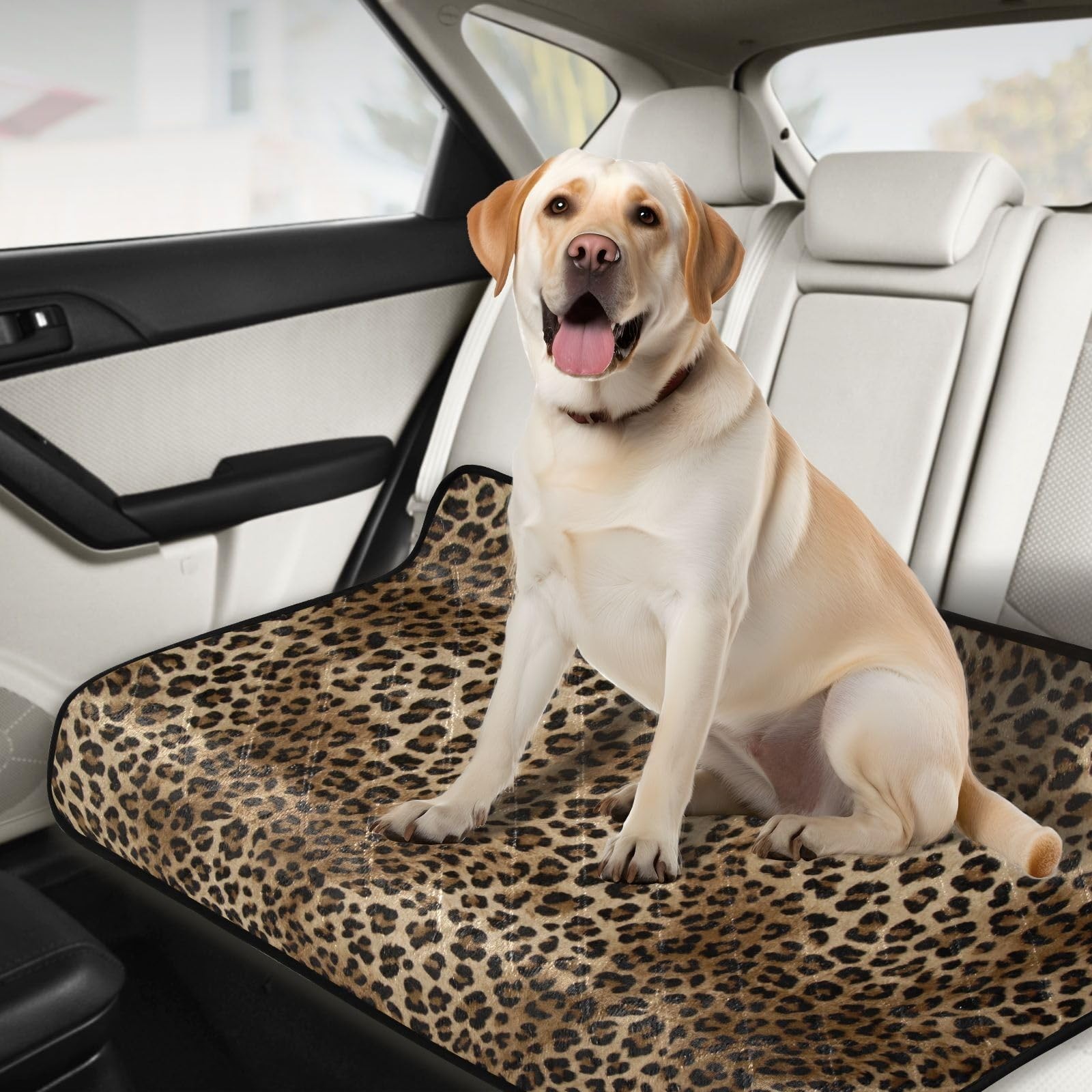 Vintage Leopard Print Washable Dog Pee Pads, 2-Pack Reusable Waterproof Pet Trai
