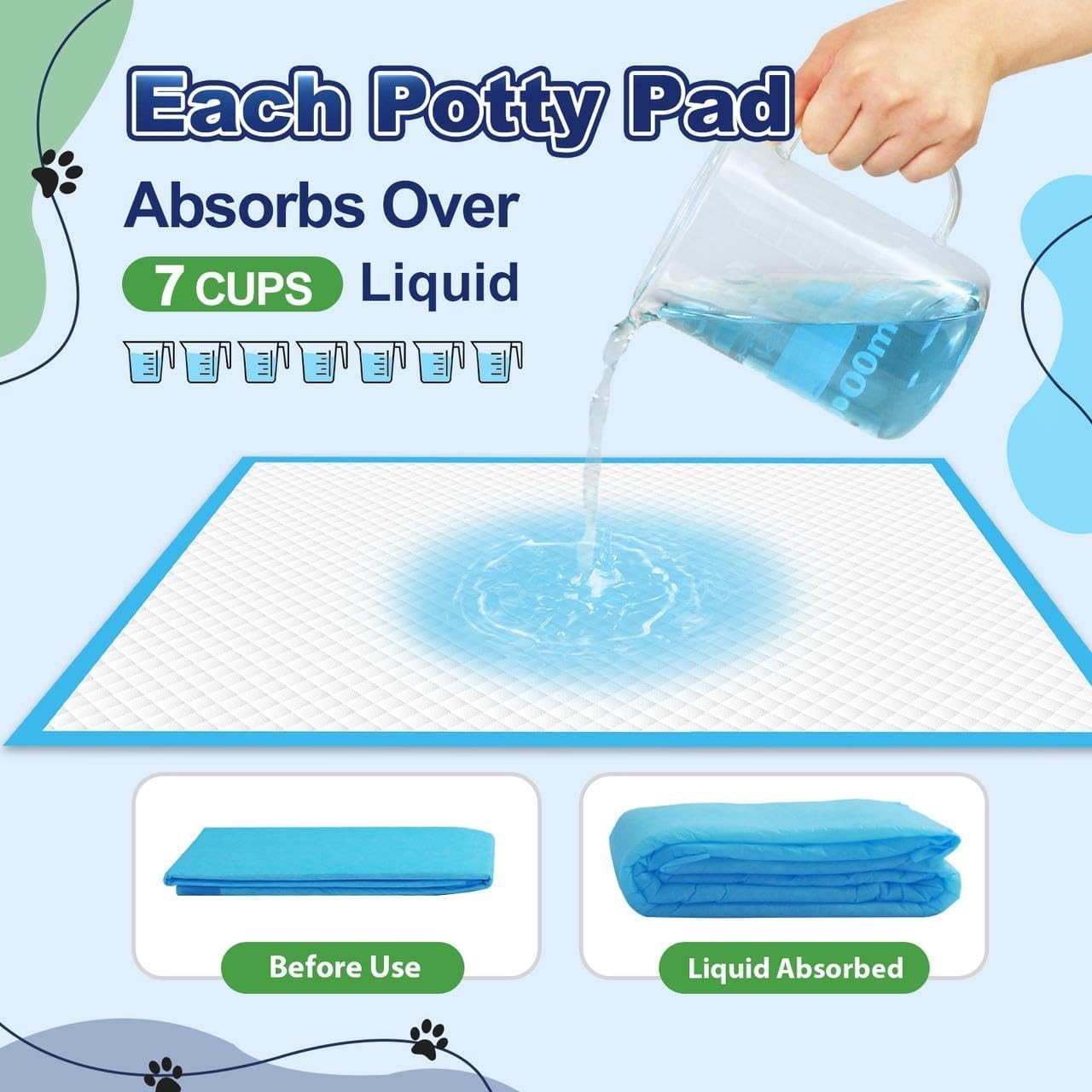 Puppy Pads XL 100 Count, Dog Pee Pads Extra Large, 34″x28″ Pee Pads for Dogs,…