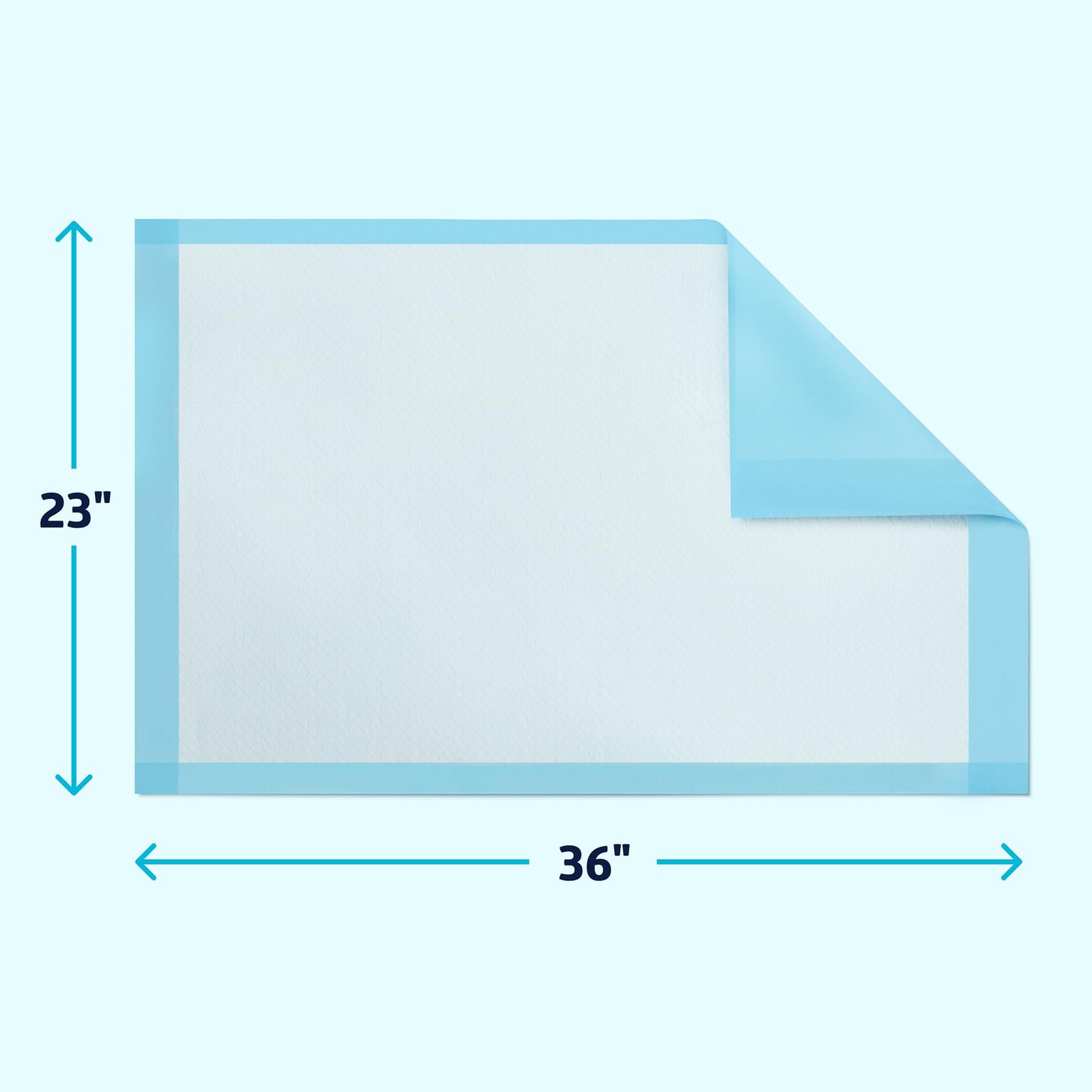 Blue Disposable Incontinence Underpads 23 x 36 150 Count Light Absorbency Chux