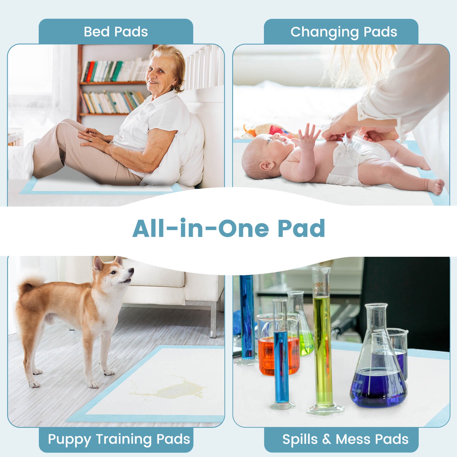150 PCS 36″ x 24″ Puppy Pet Pads Dog Cat Wee Pee Piddle Pad training underpads