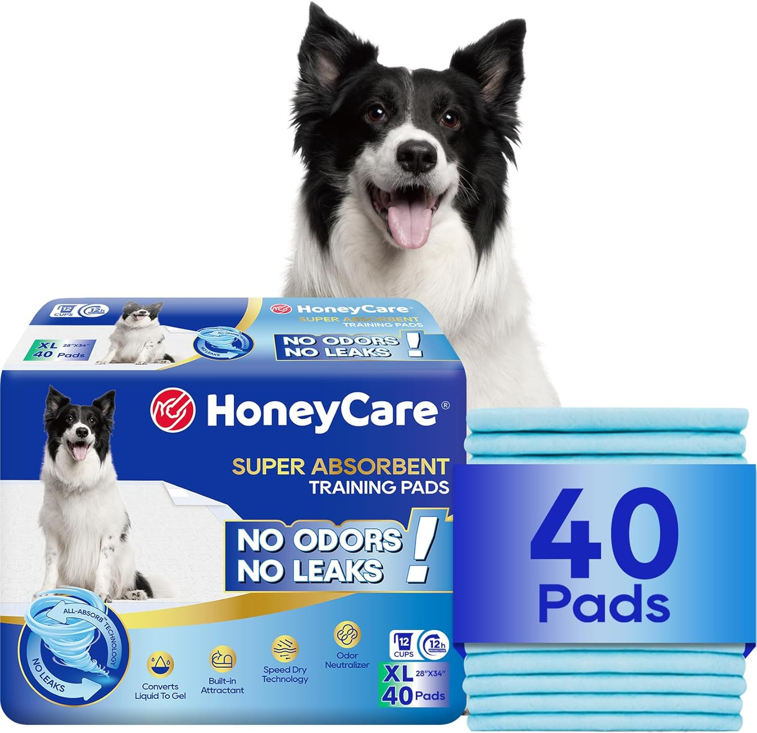 All-Absorb, X-Large 28″ X 34″, 40 Count, Dog and Puppy Training Pads, Ultra Abso