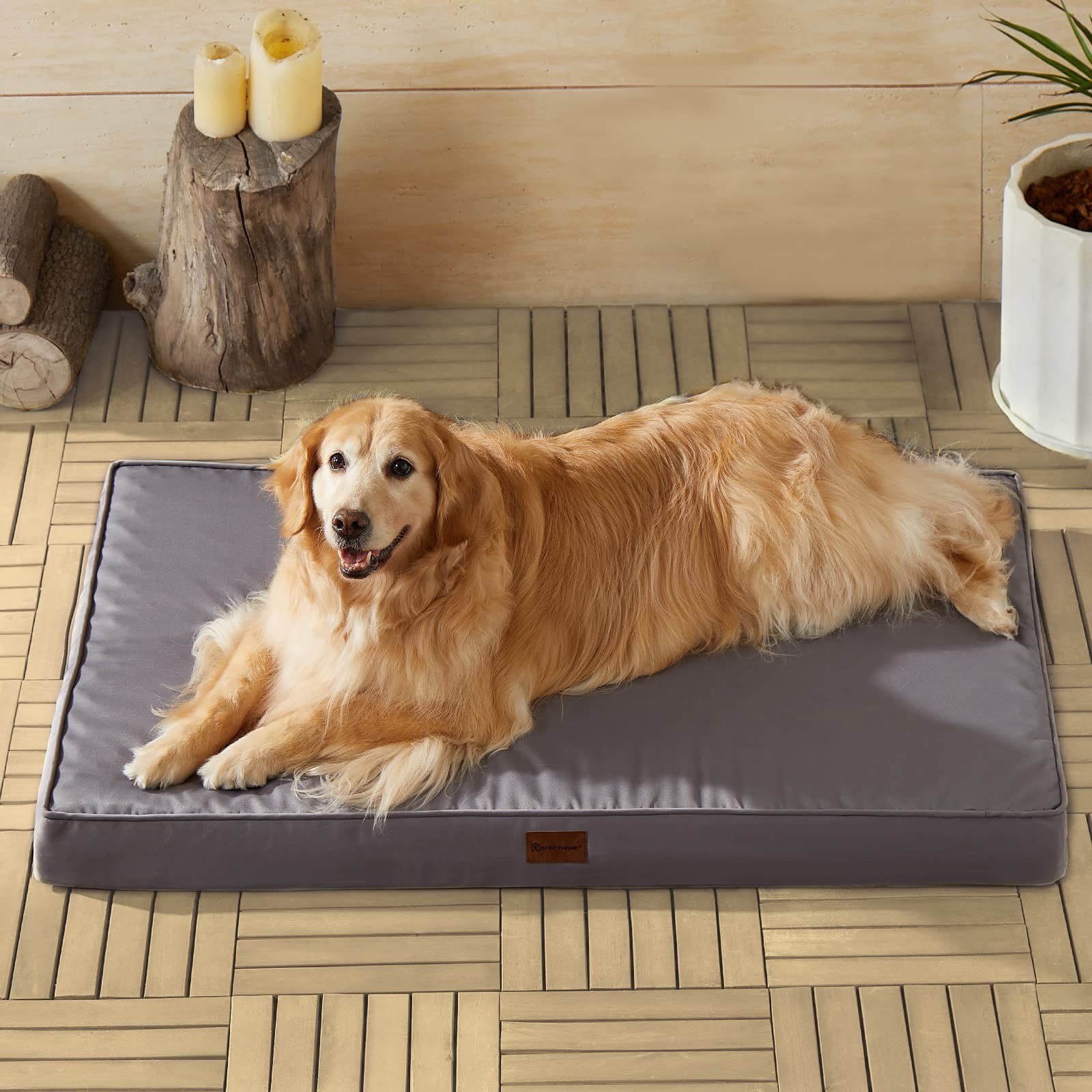 BFPETHOME Outdoor Waterproof Dog Bed for Large Dogs, Washable Cover, 47″ | Ou…