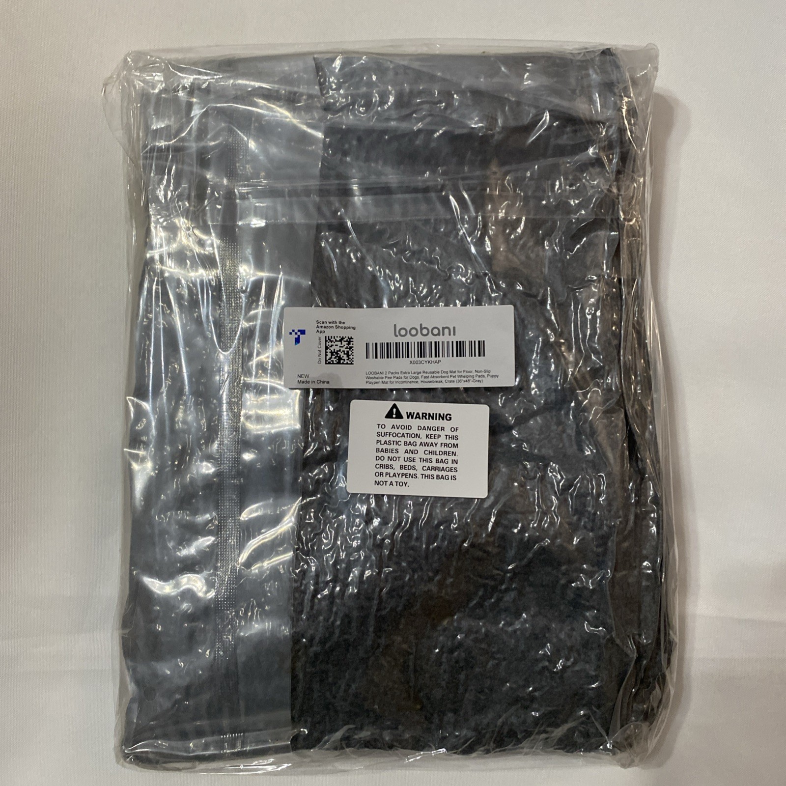 NWT 2 Dog Playpen Mat XL 36×48 Washable Reusable Nonslip Puppy Whelping Pad Gray