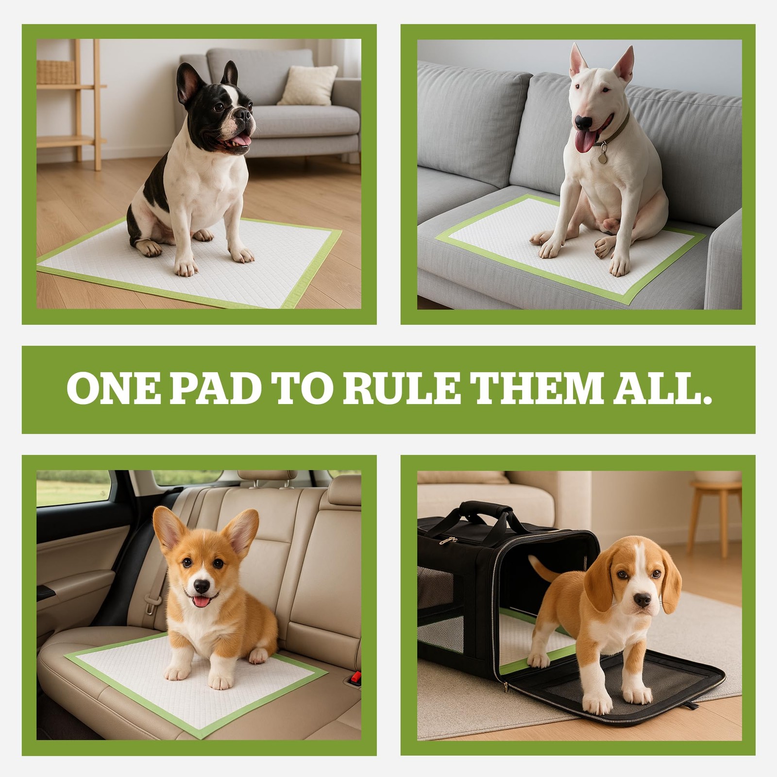 Pogi’s Dog Pads with Sticky Tabs – Large, Super Absorbent, Odor Blocking, 20-…