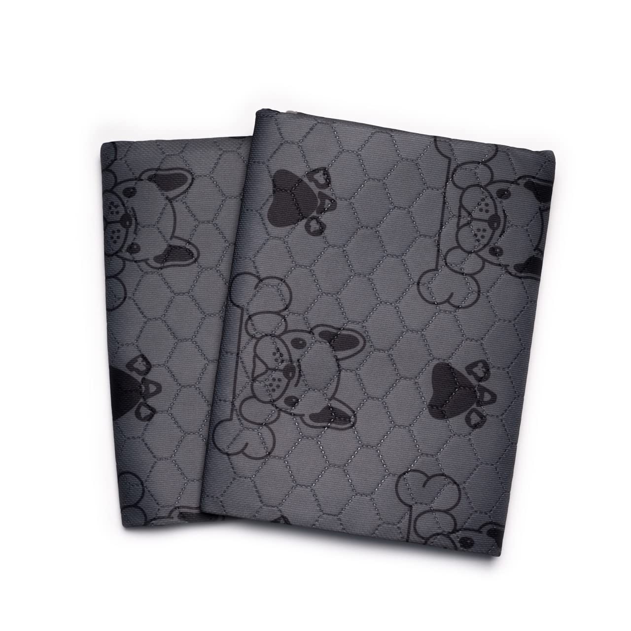 2 PCS 28×35 Inch Dark Gray Quilted Reusable Washable Pet Training Pee Pad