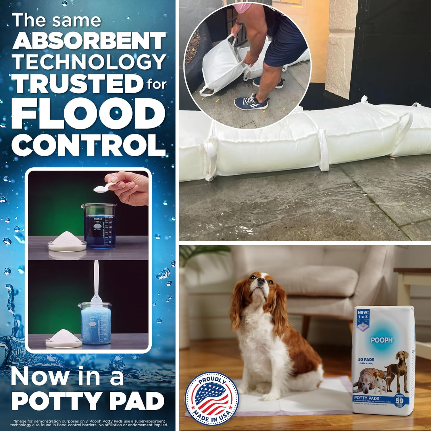 ® Potty Pads™ – 50 Count – Superior Absorbency & Odor Control – Absorbs 59Oz, Le