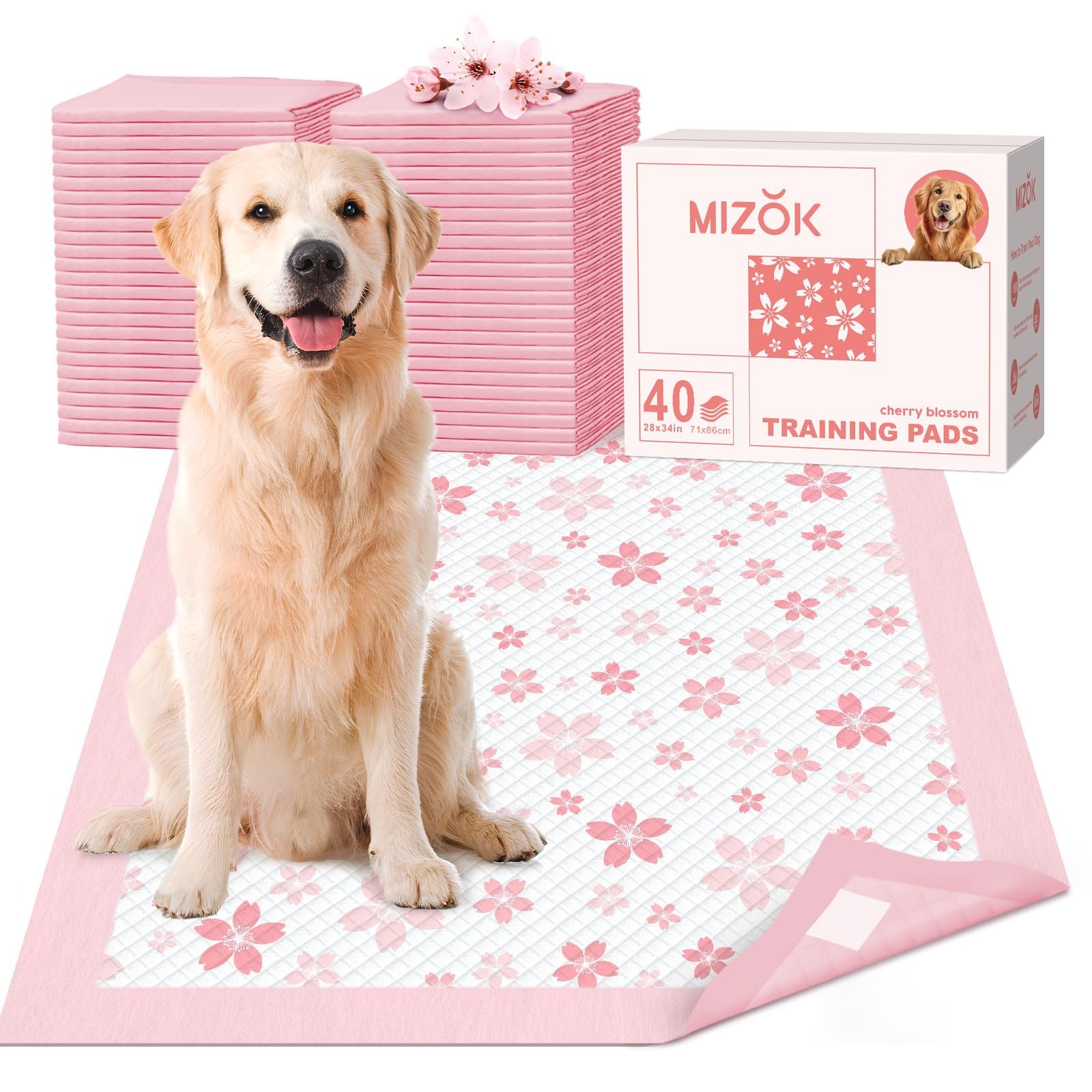 Dog Pee Pads Extra Large 28″x34″, Potty Pads for Big Dog Breeds, Super Absorb…