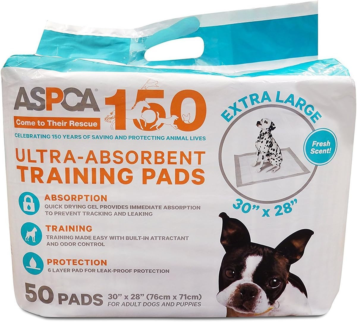 XL Dog Training Pads 50ct 28×30 Scented Puppy Pee Pads Leak-Proof Odor Control