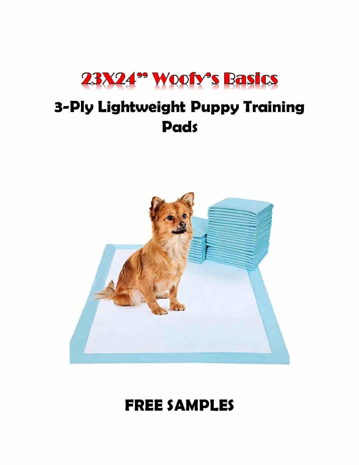 400ct 23×24″ Woofy’s 3-Ply Lightweight CHEAP Economy Grade Puppy Training Pads