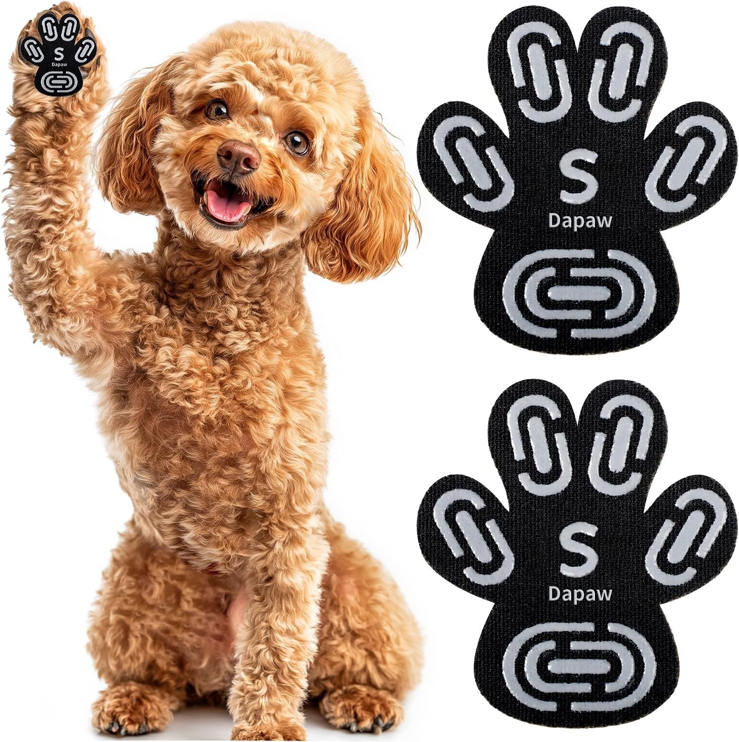 Dog Paw Grip Pads for Seniors – 5 Sets of Lightweight Holders for Stability