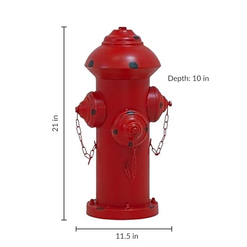 Dog Fire Hydrant Pee Post for Potty Training – 21″ Red Powder-Coated Finish