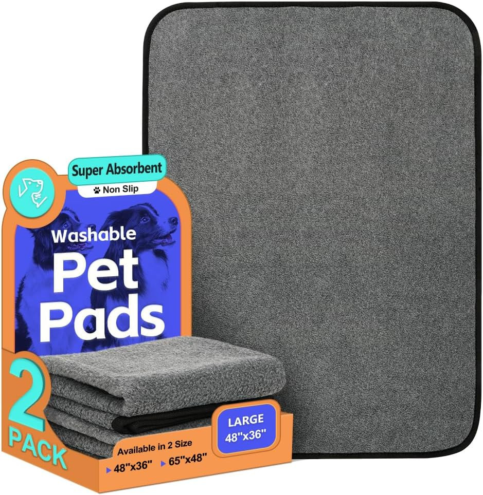 Extra Large Washable Dog Pee Pads – Waterproof Reusable Pet Mats