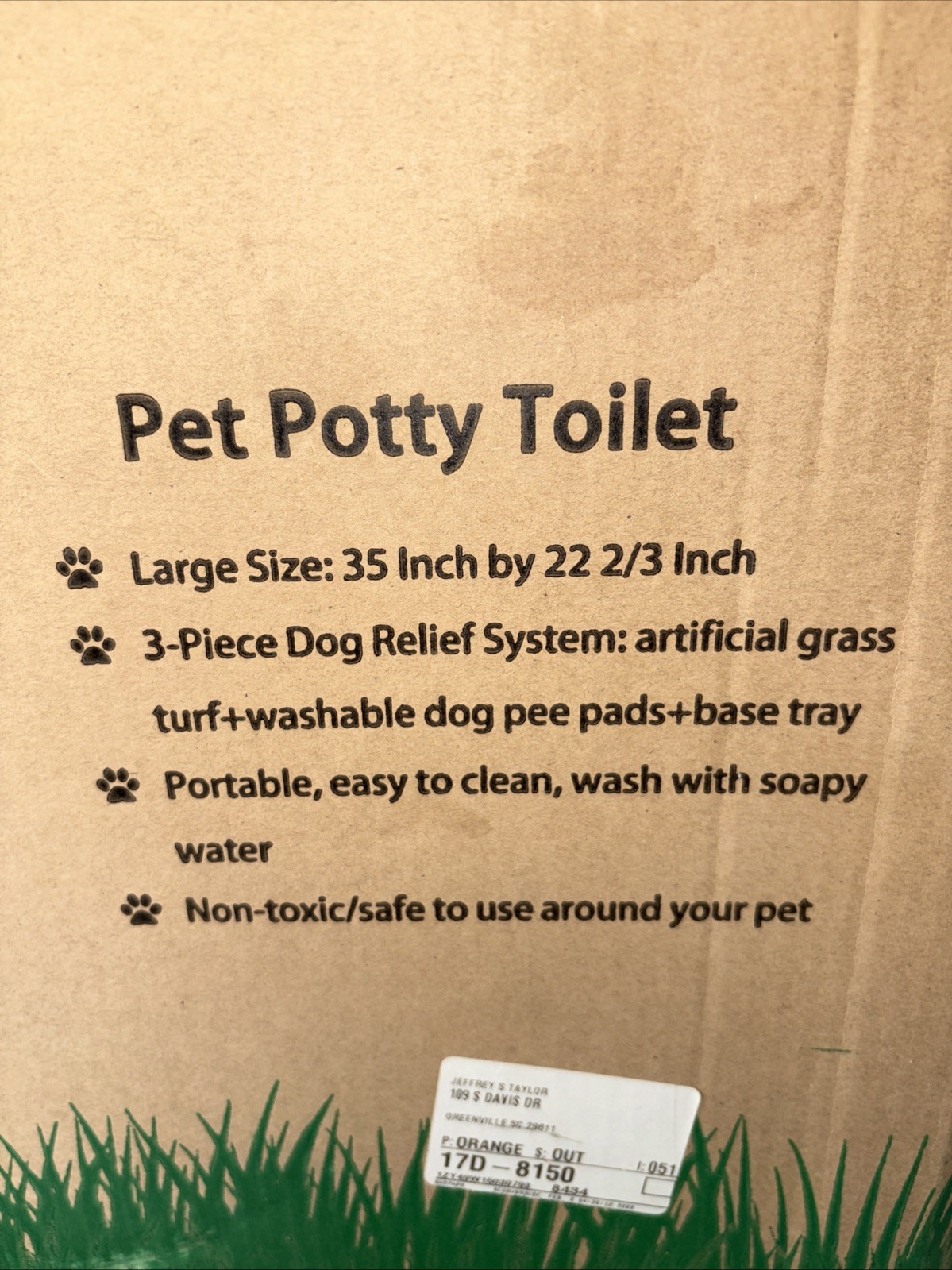 Pet Potty Toilet Indoor Training Pad Mat Dog Puppy Astroturf Yard Lawn Grass