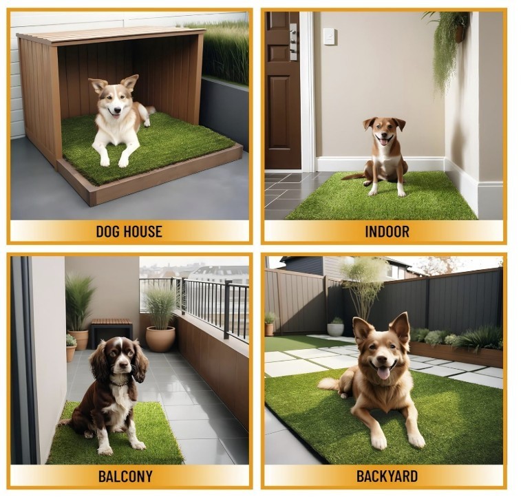 Artificial Grass Puppy Potty Training Pad with Tray – 15″x30″ Reusable Solution
