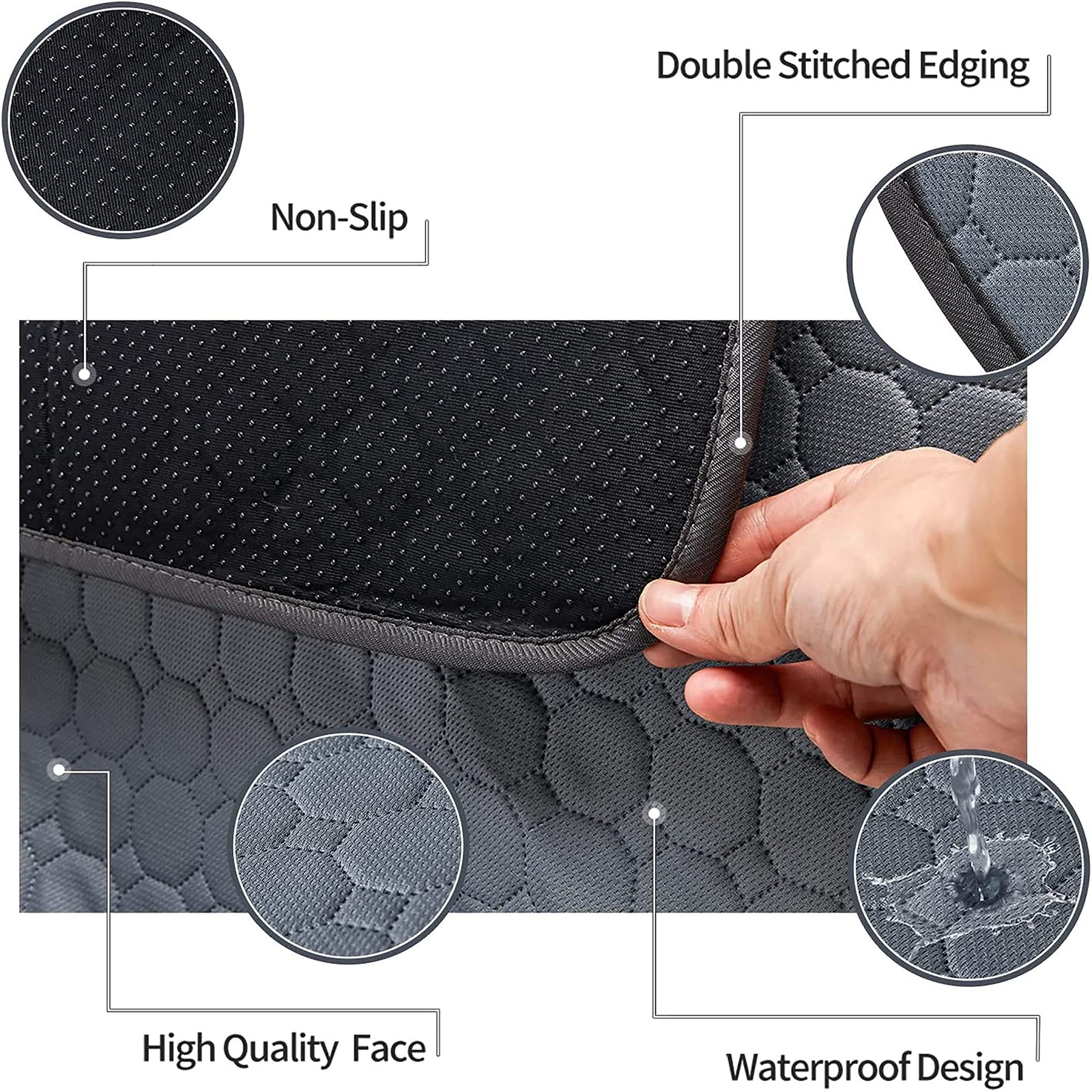 18×24″ Washable Dog Pee Pad Waterproof Non-Slip Potty Training Mat for Pets