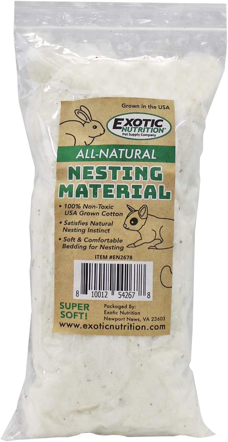Exotic Nutrition All-Natural Nesting Material (1.5 oz.) – 100% Cotton 1.5 oz.
