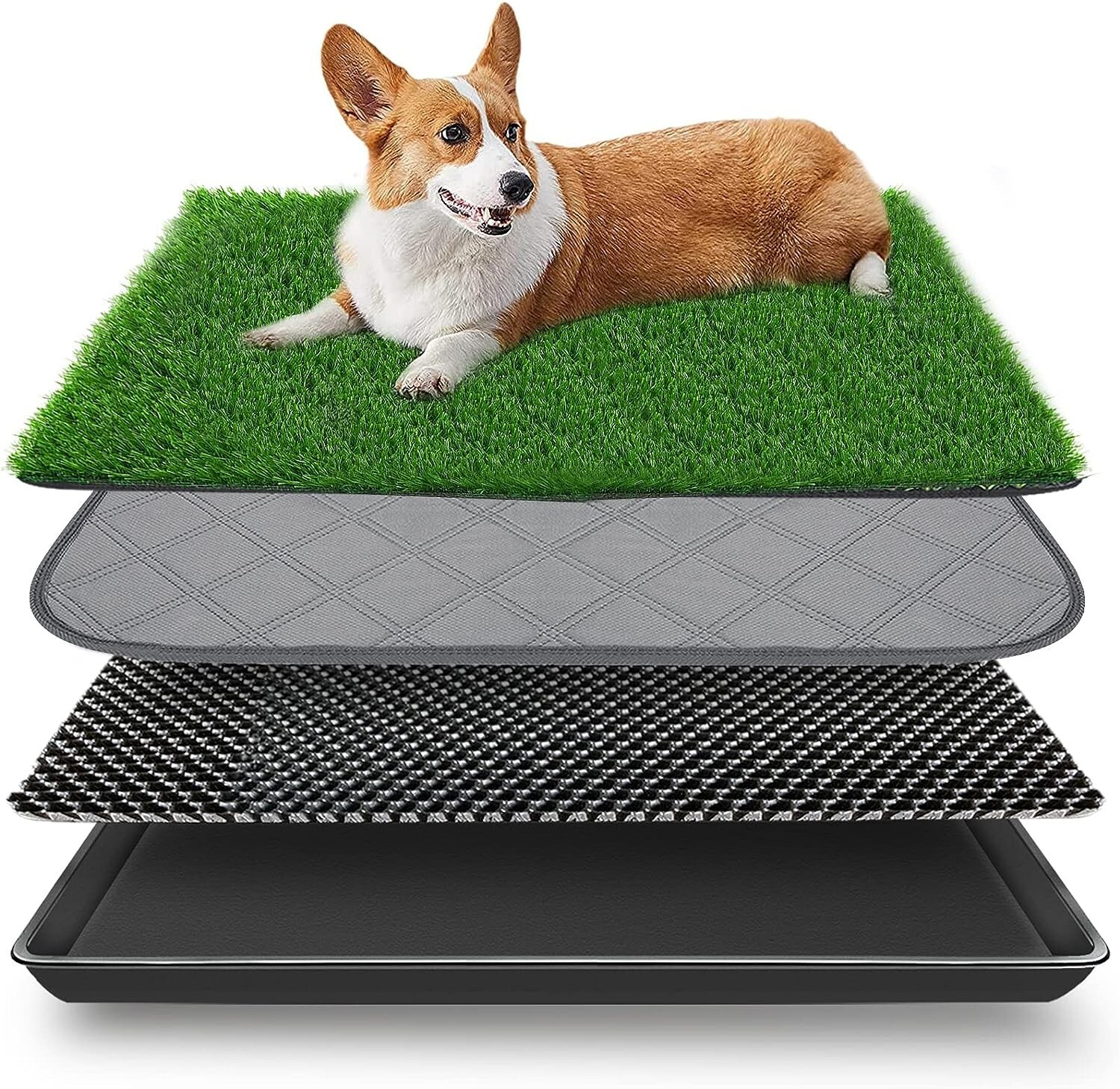 Dog Grass Potty Pad 20×16 Pet Training Tray Indoor Outdoor Reusable Pee Mat Loo