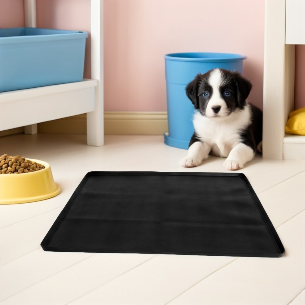 Dog Pee Pad Holder, 24″ X 24″ Silicone Pee Tray Mat Leak-Proof, High Edge, No