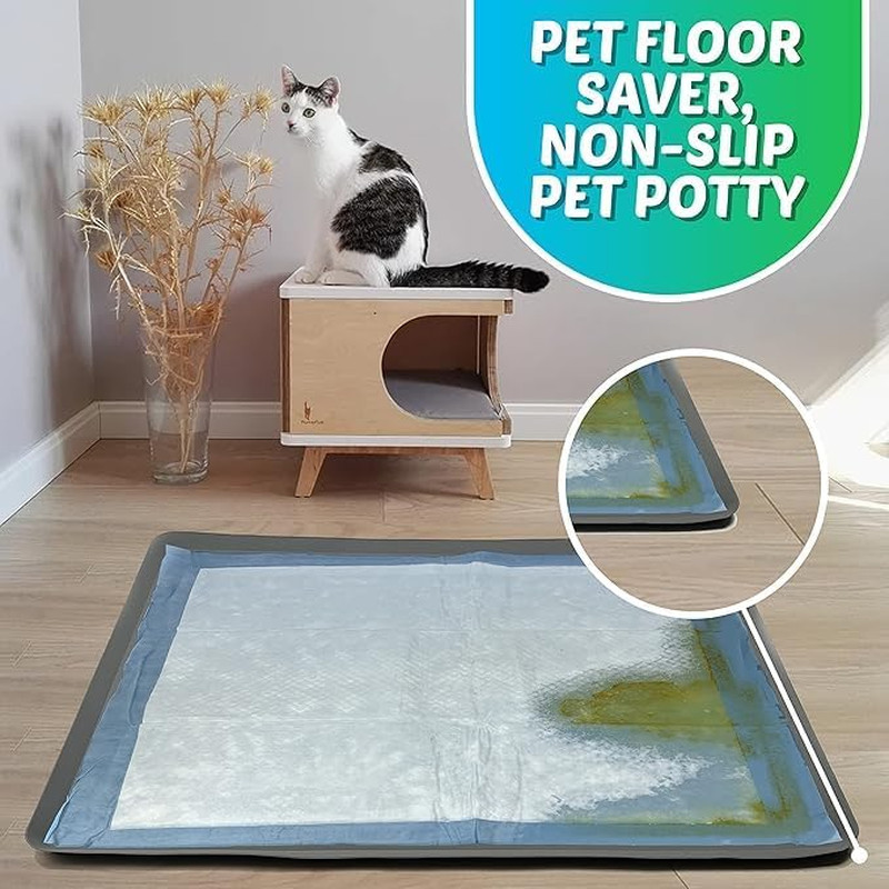 Tidyfriend Dog Pee Pad Holder Tray Fits up to 30” X 36” Wee Wee Pee Pads – Stabl