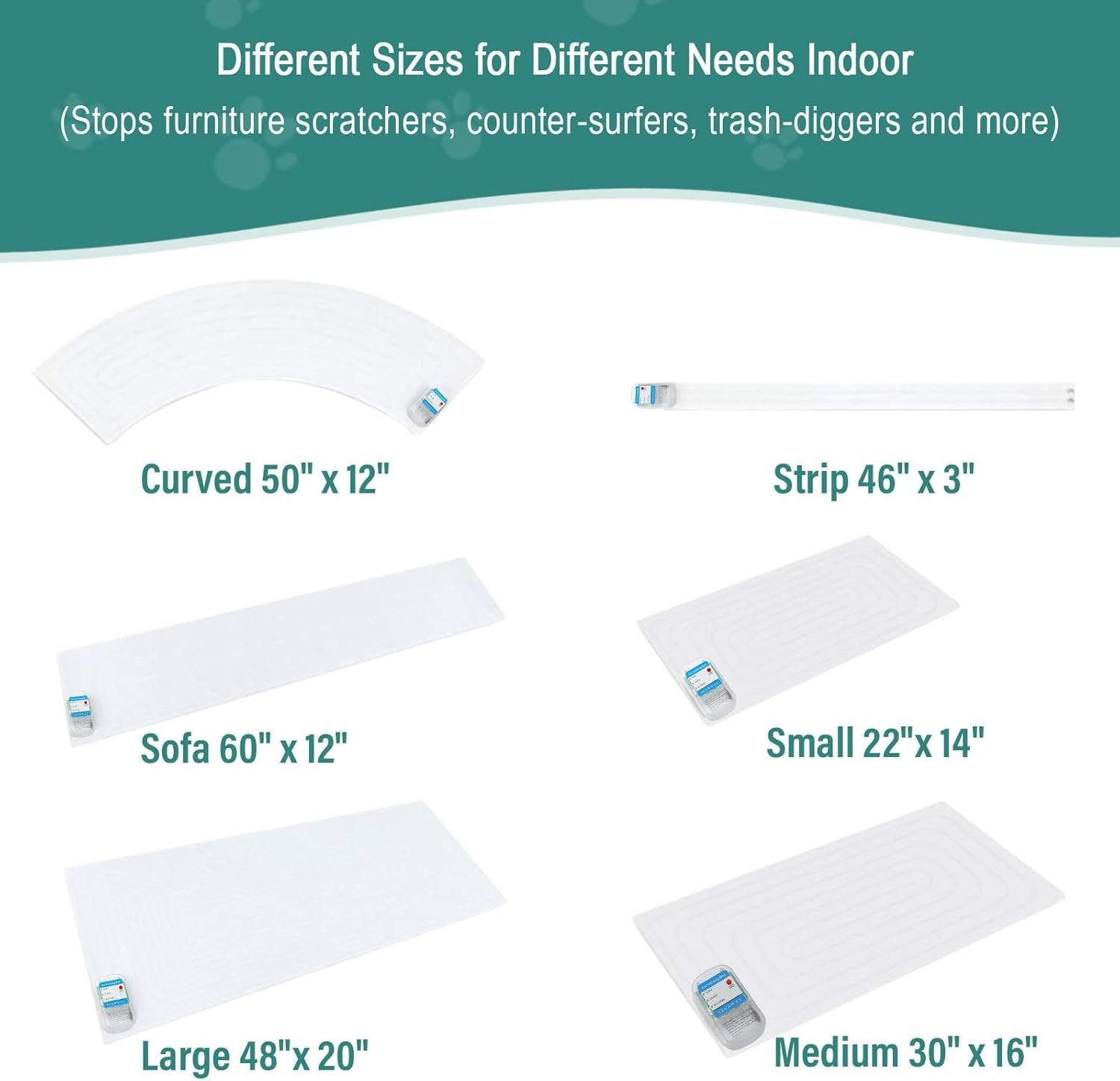 Indoor Pet Shock Mat – 60″x12″ Training Pad for Dogs & Cats, Battery Operated