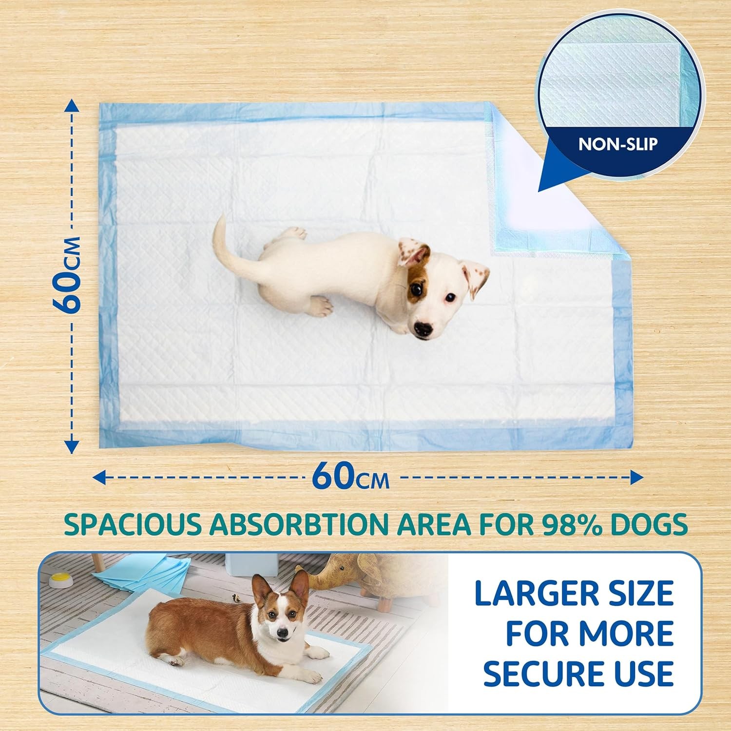 100 Large Puppy Pads Training Pads Ultra Abosrb Toilet Pee Wee Poo Dog Pet Cat