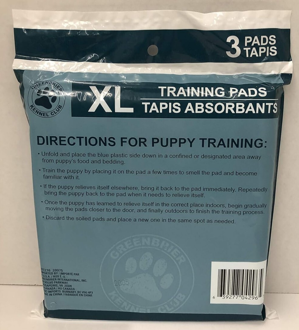 Greenbrier Puppy Training Pads Heavy Duty and Super Absorbent XL 26 x 30 Inch