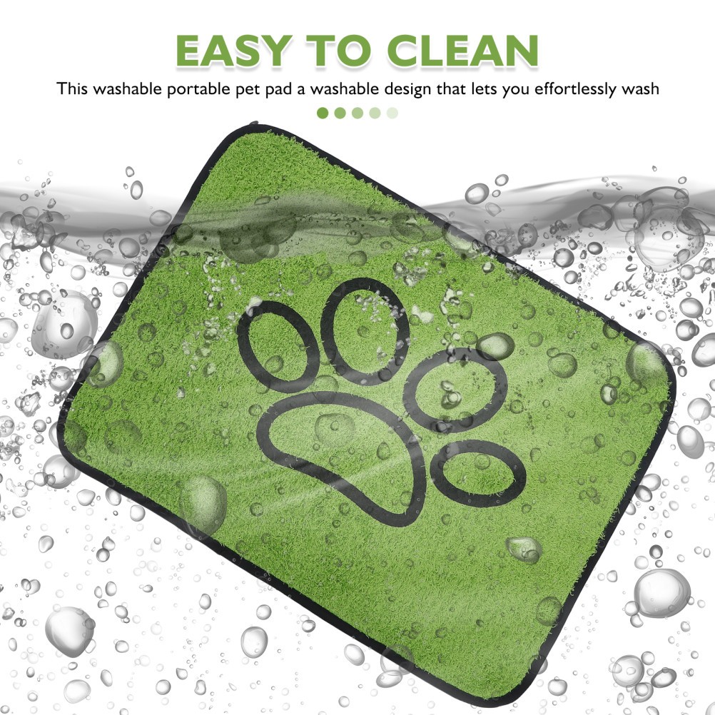 Green Washable Dog Toilet Grass Pad Indoor Pet Potty Mat Durable and Leakproof