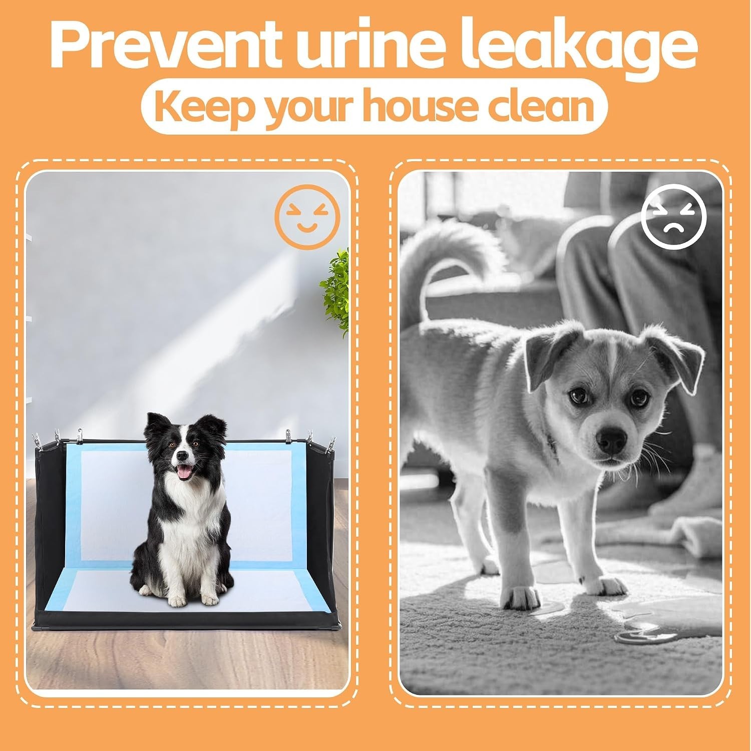 Elegant Indoor Dog Potty with Elevated Sides – 33.8″ L x 28″ W for Large Breeds