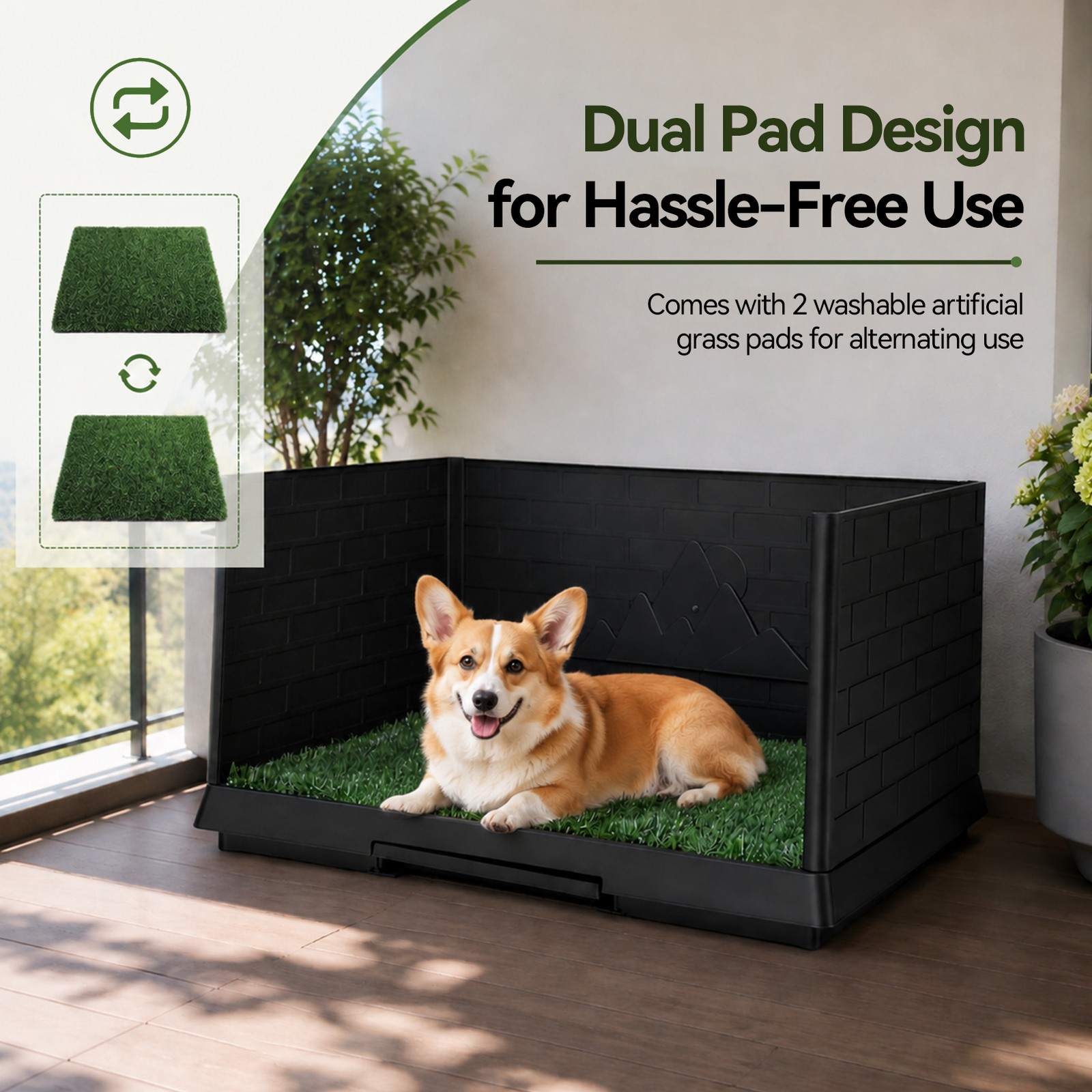 Puppy Dog Pet Potty Training Pee Pad Mat Indoor Tray Dogs Grass House Toilet USA