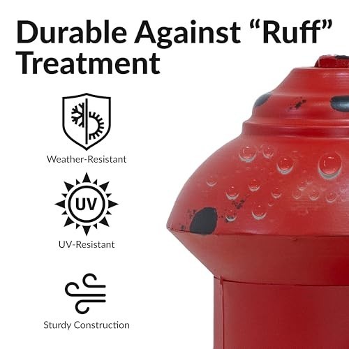 Dog Fire Hydrant Pee Post for Potty Training – 21″ Red Powder-Coated Finish