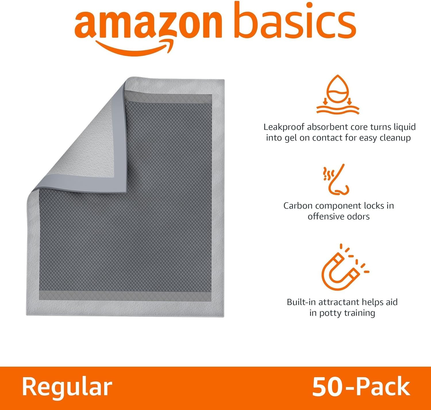 Carbon Odor Control Dog and Puppy Pee Pads, 5-Layer Leak-Proof Super Absorbent,