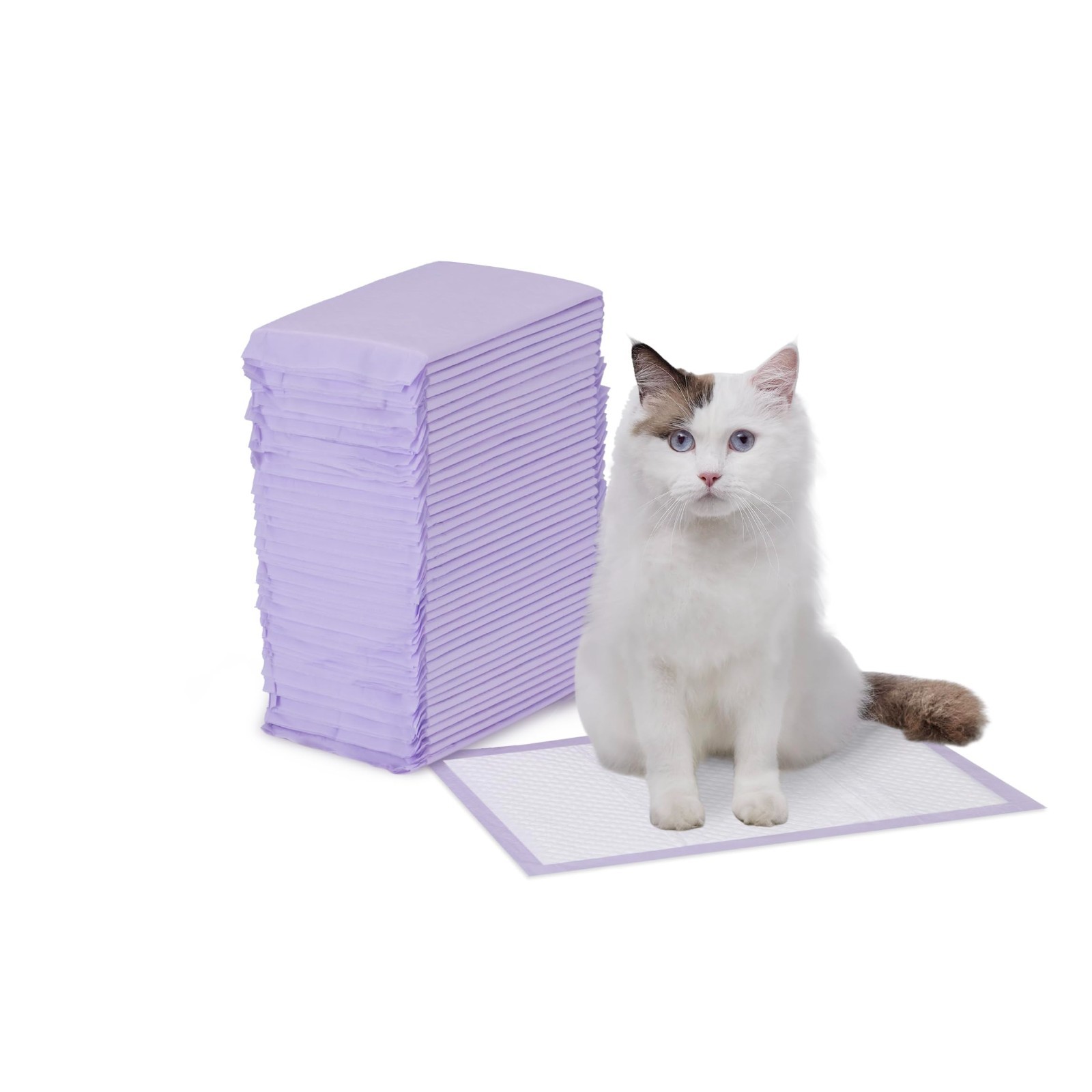 Cat Litters Pee Pads, 40 Count, Universal Fit for Litter Box, Odor