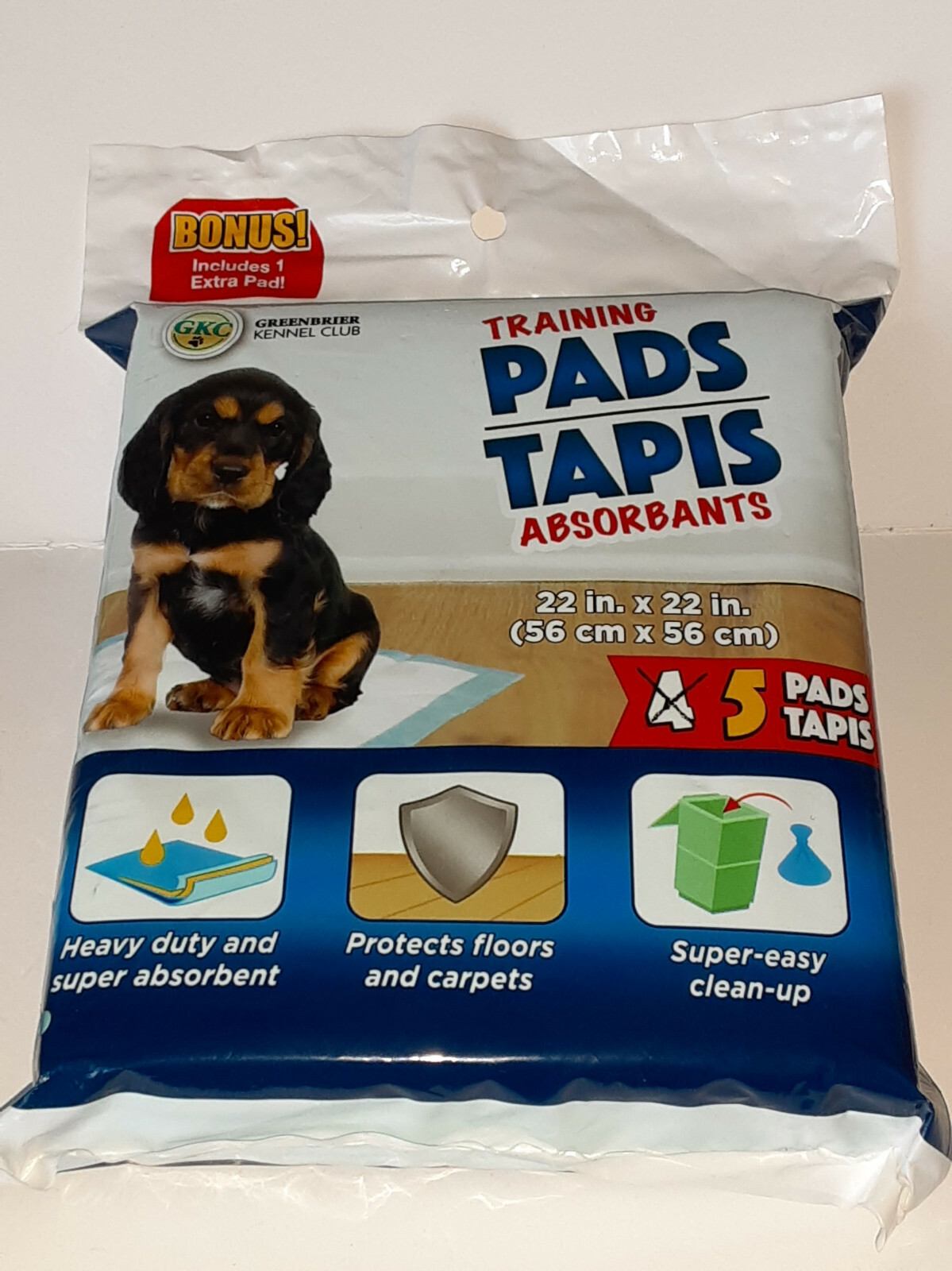5 Heavy Duty Puppy Training Pads 5pk super absorbent Protects Floors 22″ inches