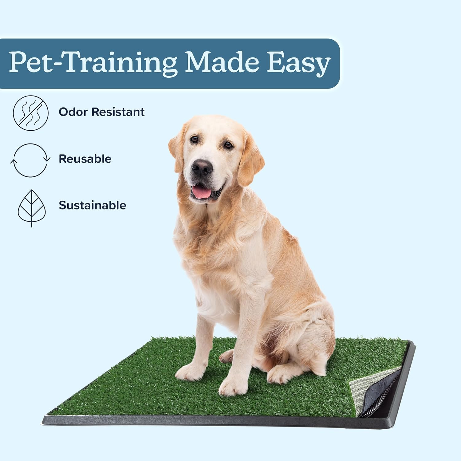 Artificial Grass Puppy Pee Pad for Dogs and Small Pets – 20X30 Inch, Reusable 4-