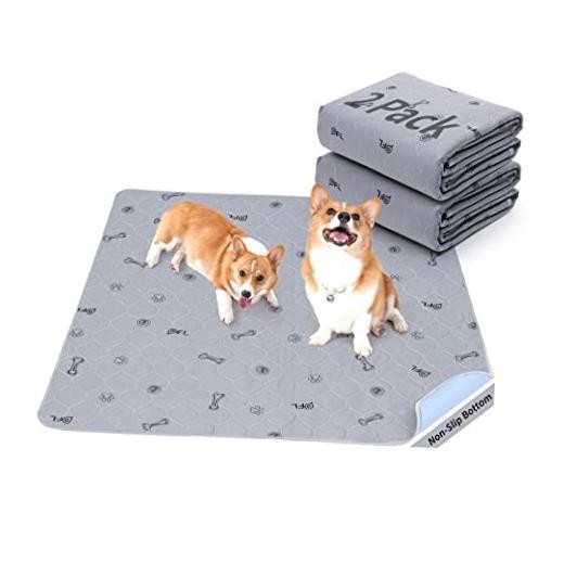 Washable Pee Pads for Dogs, 2Pack Puppy Pads Washable with 31X36″ (Pack of 2)