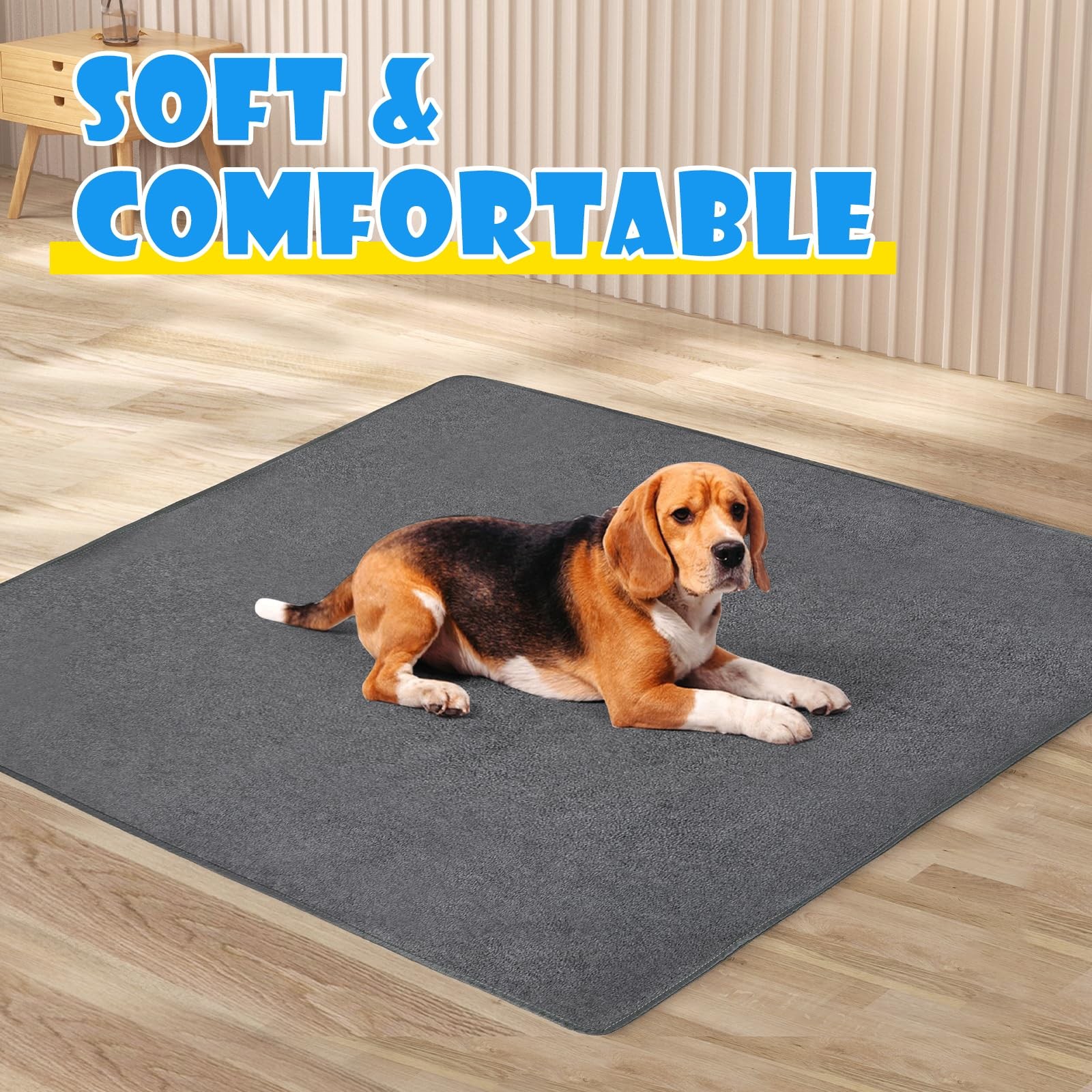 2 Pack Extra Large Washable Pee Pads for Dogs 72 x72 Reusable Dog Mat for Floor