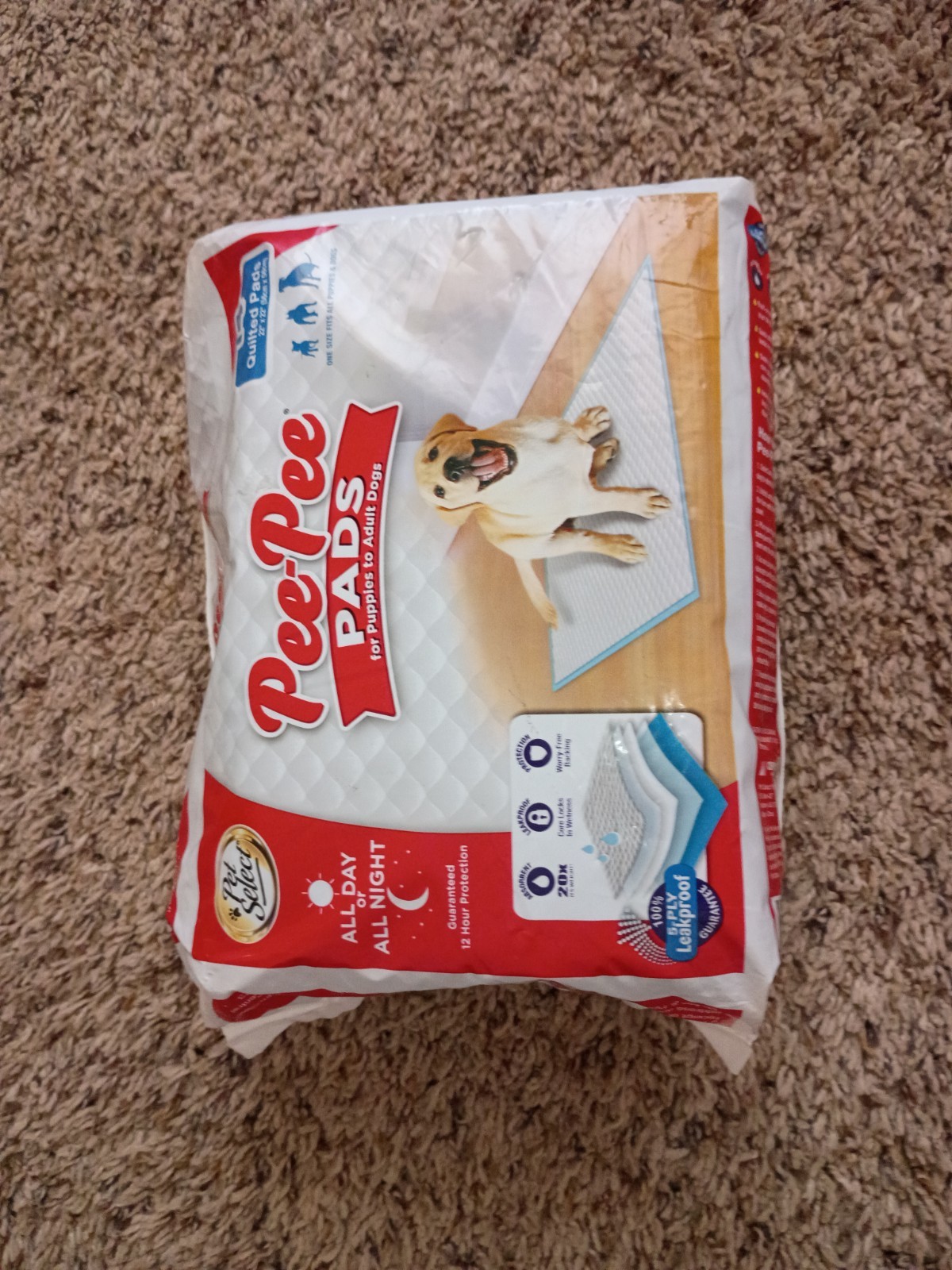 NEW Dog Training Pads PET SELECT Pee-Pee Pads 14 Adult Dog 22×22