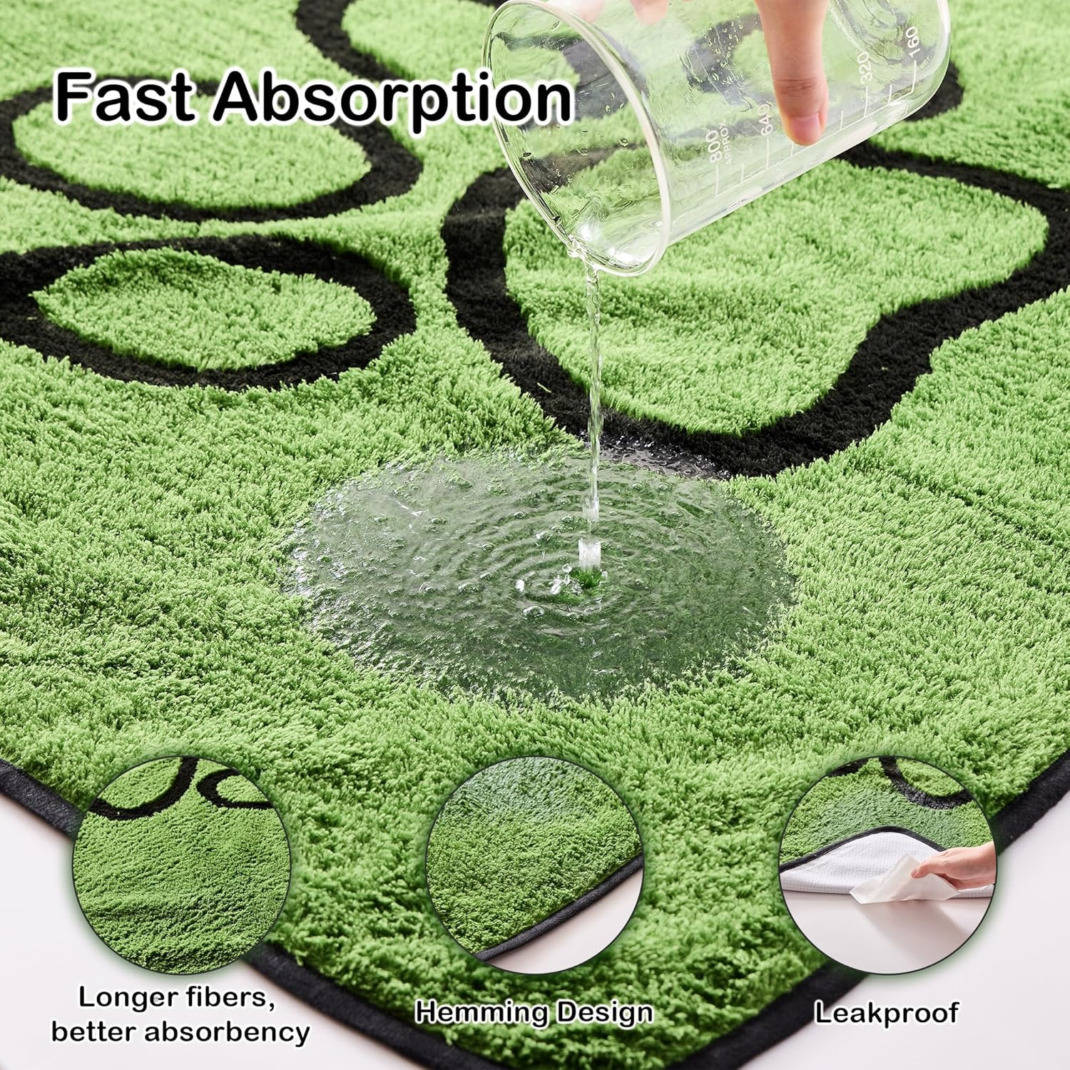 Reusable Dog Pee Pads, 2 Pack Super Absorbent & Leakproof Washable Puppy Pads