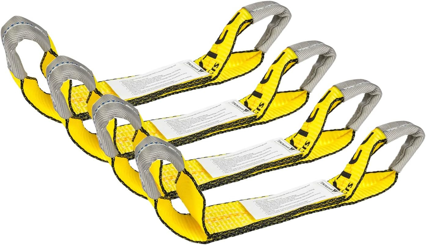 (4 Pack) 2″ X 16″ Replacement Dog Bone Short Strap | Heavy-Duty 2 Inch Car Tie d