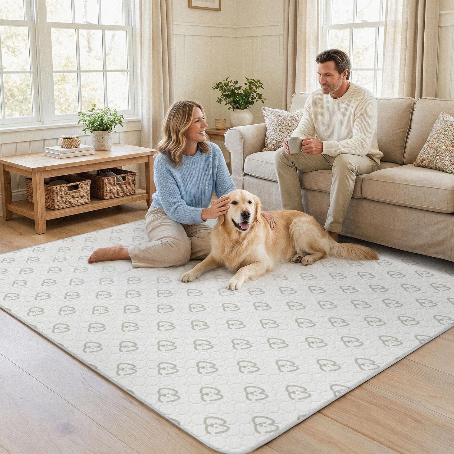 FXW Dog Pet Super Absorbent Washable Pee Pad 63″x63″ Square for 8 Panel 24″ Pen