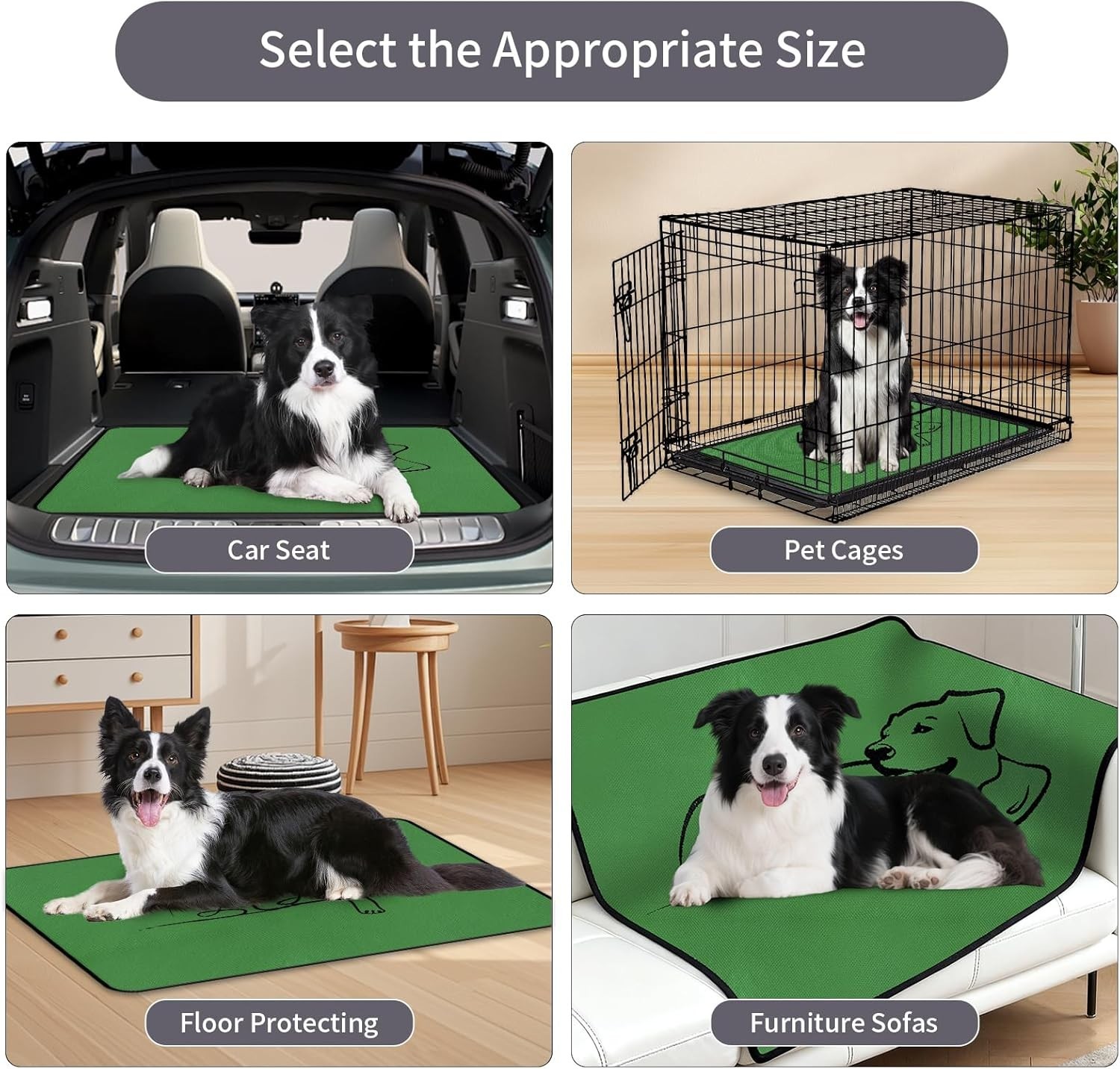 Washable Pee Pads for Dogs, Absorbency Reusable Waterproof Non-Slip and Leak-…