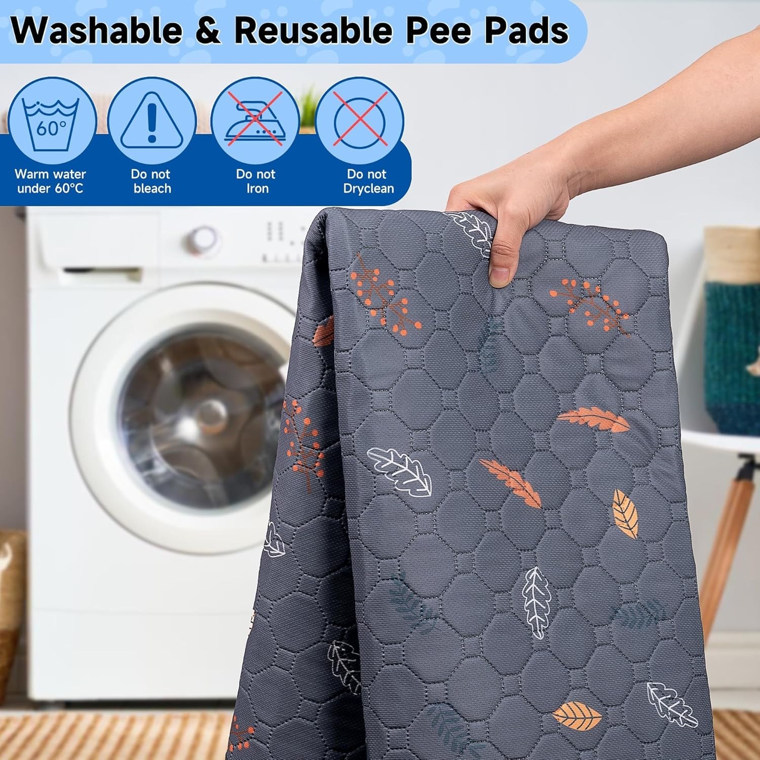Non-Slip Dog Pee Pads – Thick Absorbency for Potty Training, 24×18 In