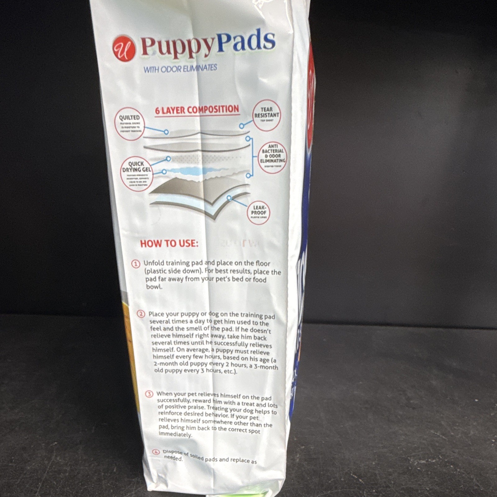 Puppy Pads Training Pads 24 x 24 in, 10 Count – Odor Resistant, Leak Proof