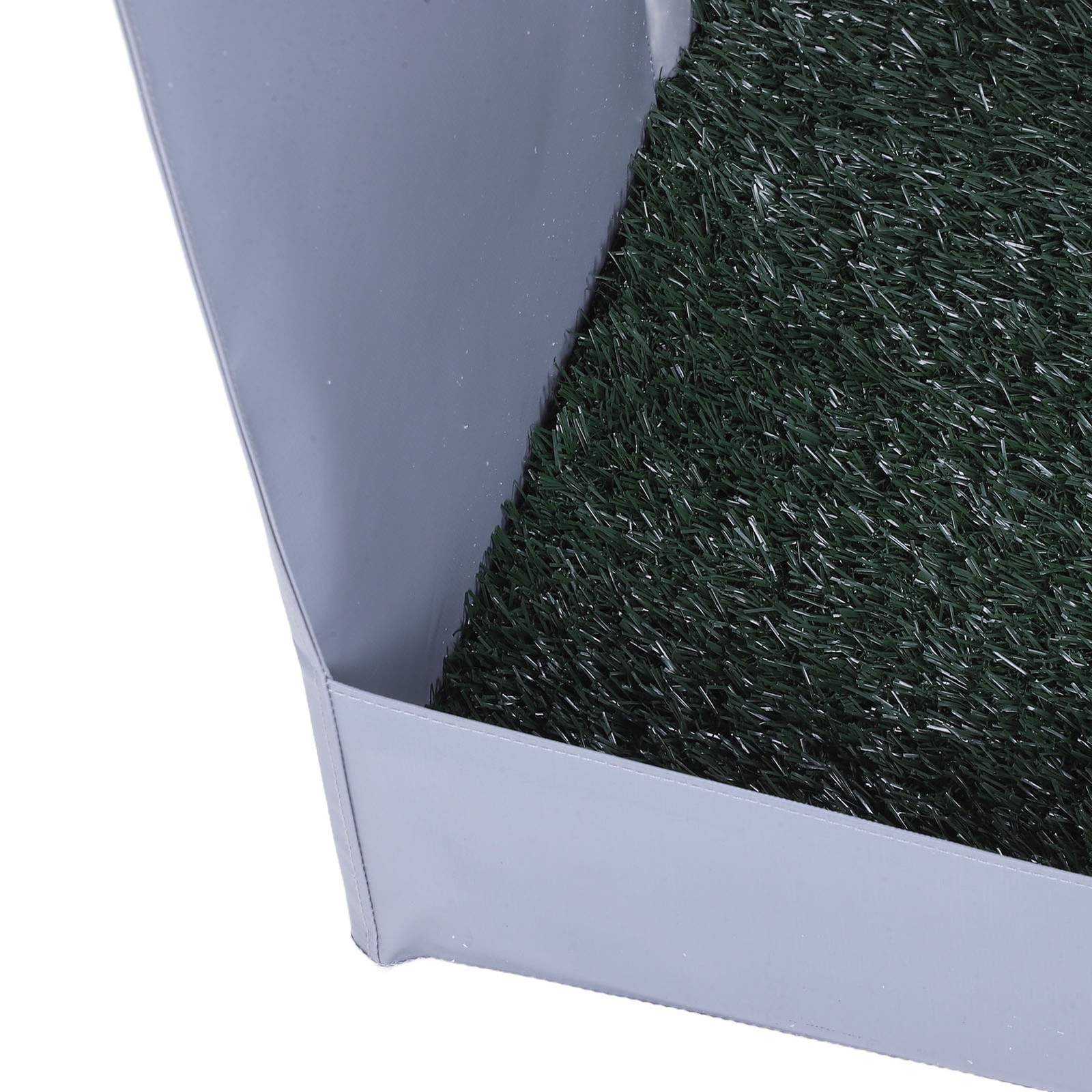 Dog Grass Pad With Tray Easy Cleaning Artificial Grass Foldable Dog Litter ZCFA