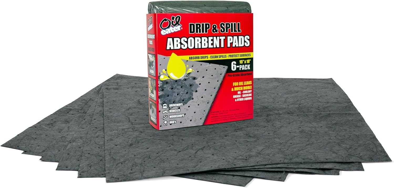 6-Pack Drip & Spill Pads – Essential for Vehicle Maintenance & Cleanup