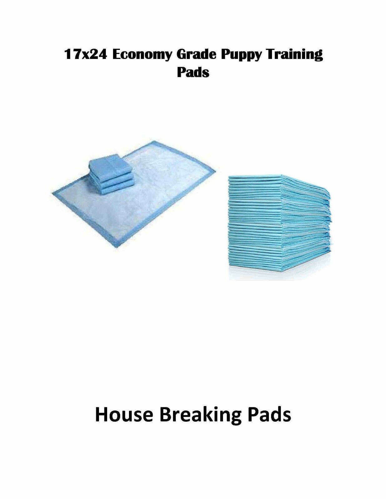 3600 Puppy Pads 17×24″ Economy Light/Absorb Grade Pee Piddle Adult Underpads