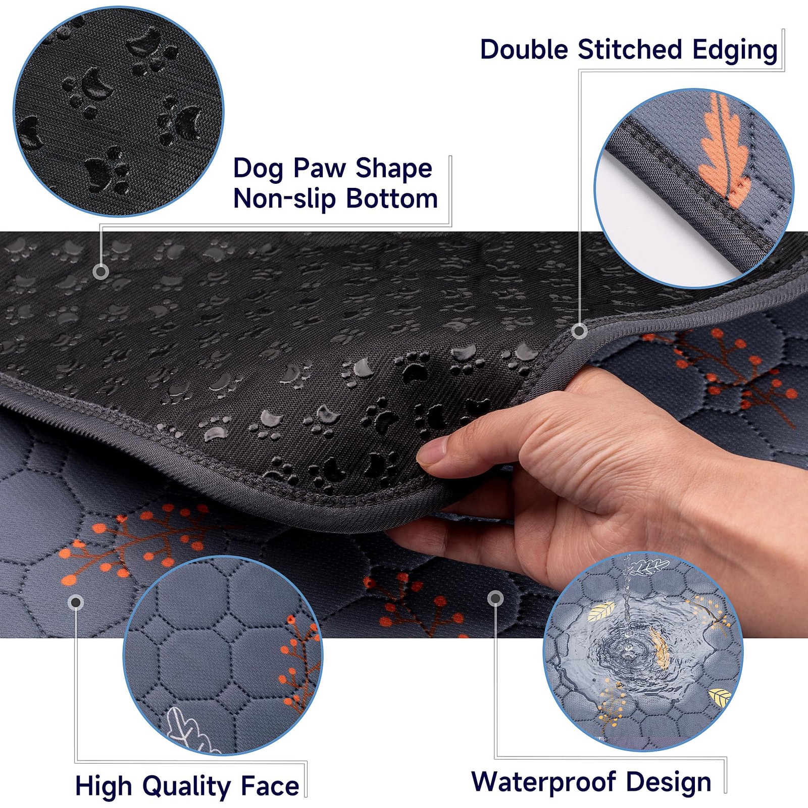 2 Pack Washable Guinea Pig Pee Pads 24″ x 48″ Waterproof Reusable Cage Liners