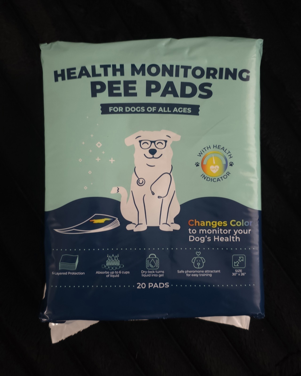 Genius Litter Training Pad Health Indicator 6-Layered Absorbent Gel Pheromone