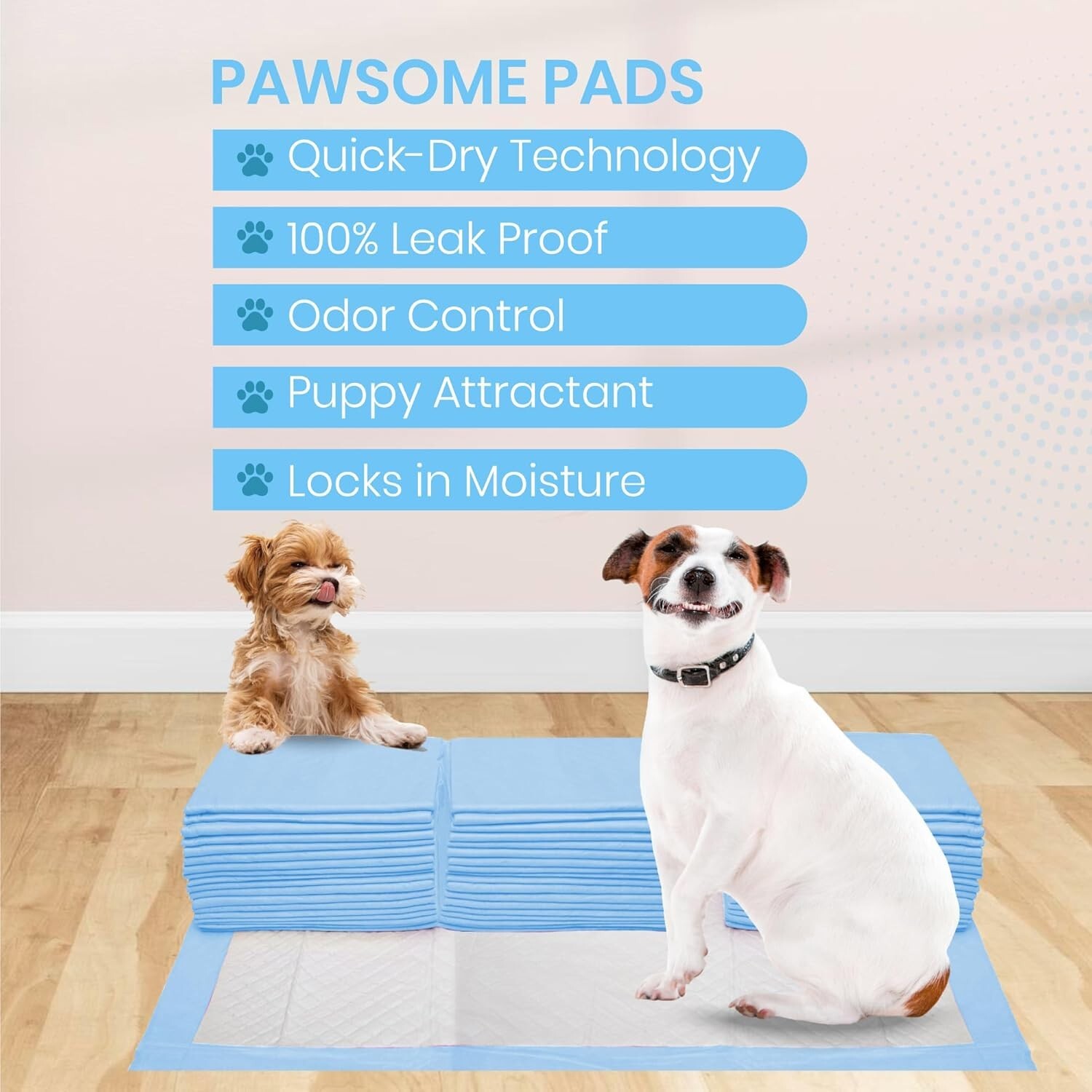 100 Pet Training Pads for Dogs 36×36″ Unscented Ultra-Absorbent 2XL Potty Pads