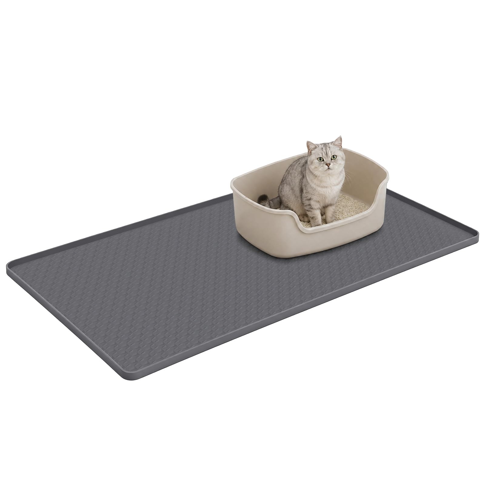 ExaEon Silicone Pet Food Mat, Extra Large 53.9 x 27.6 in Dog Feeding Mat with…